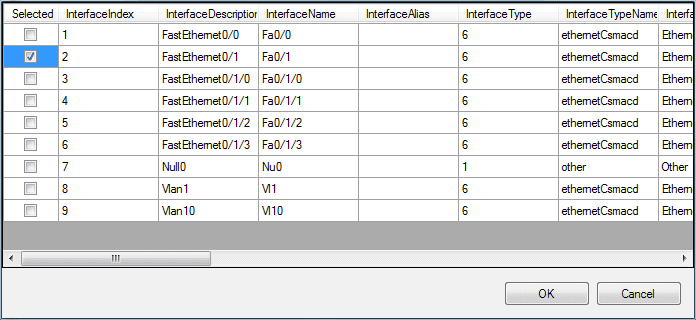Network Config Generator Interface Selection GUI