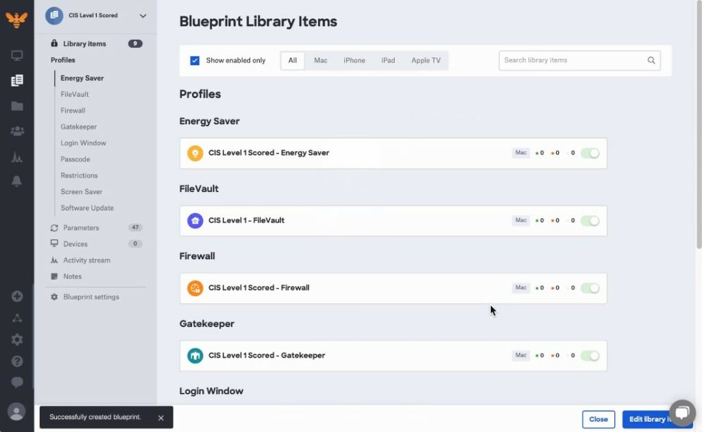 Kandji Dashboard Screenshot