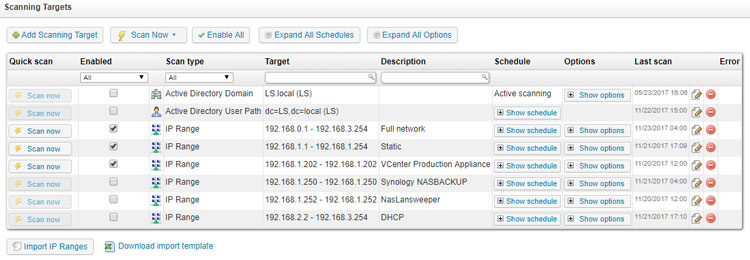 LanSweeper IP Scanner