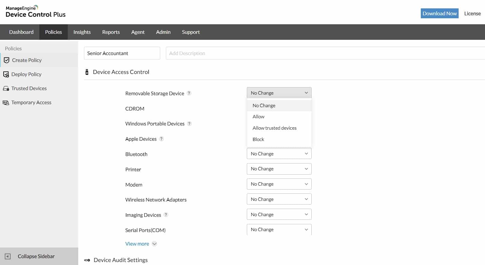 ManageEngine Device Control Plus