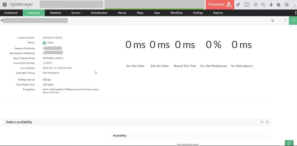 ManageEngine OpManager VoIP Performance Monitoring