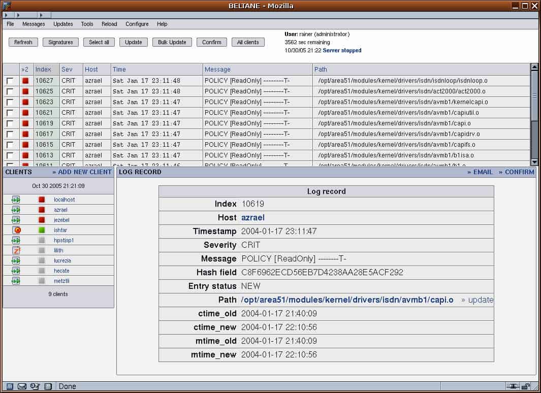 Samhain File Integrity