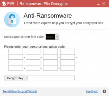 Trend Micro Ransomware File Decryptor