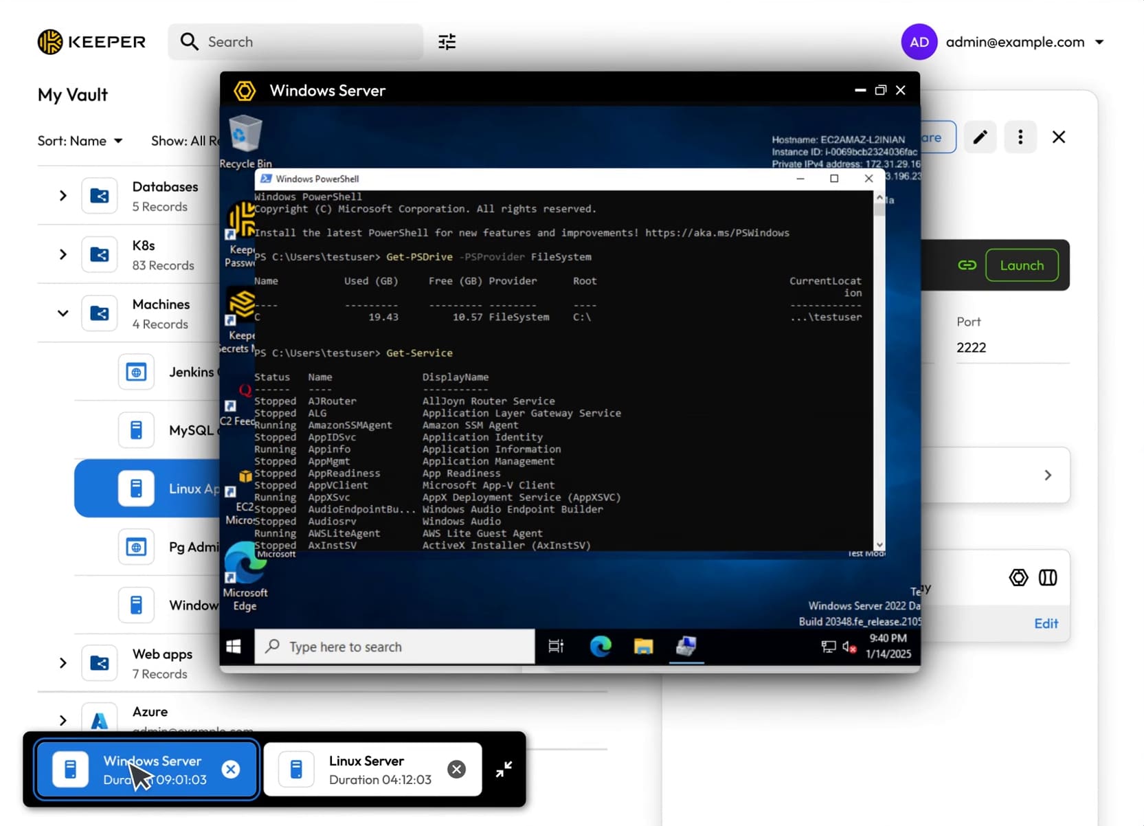 Keeper enterprise password manager vault