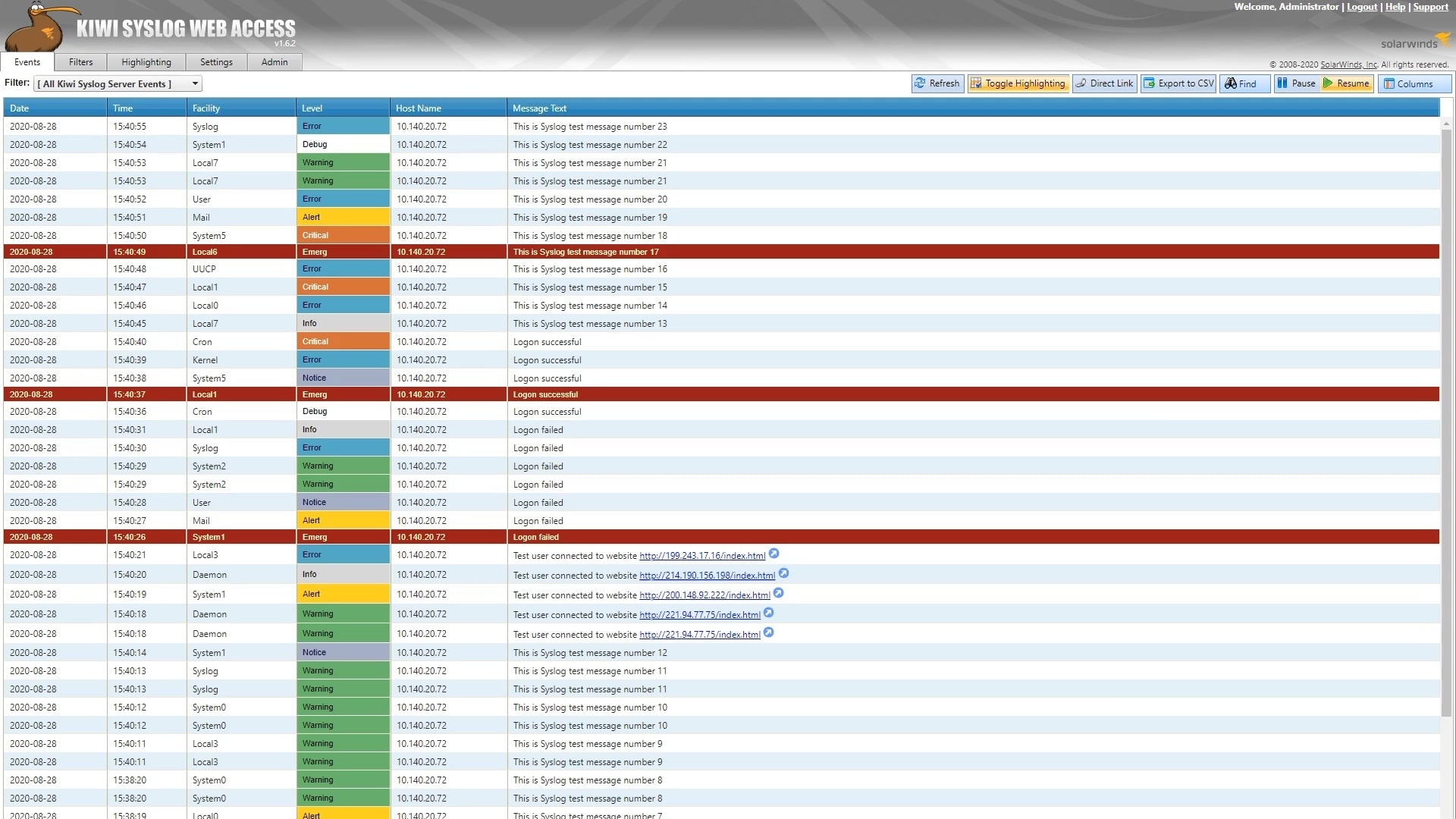 Kiwi Syslog