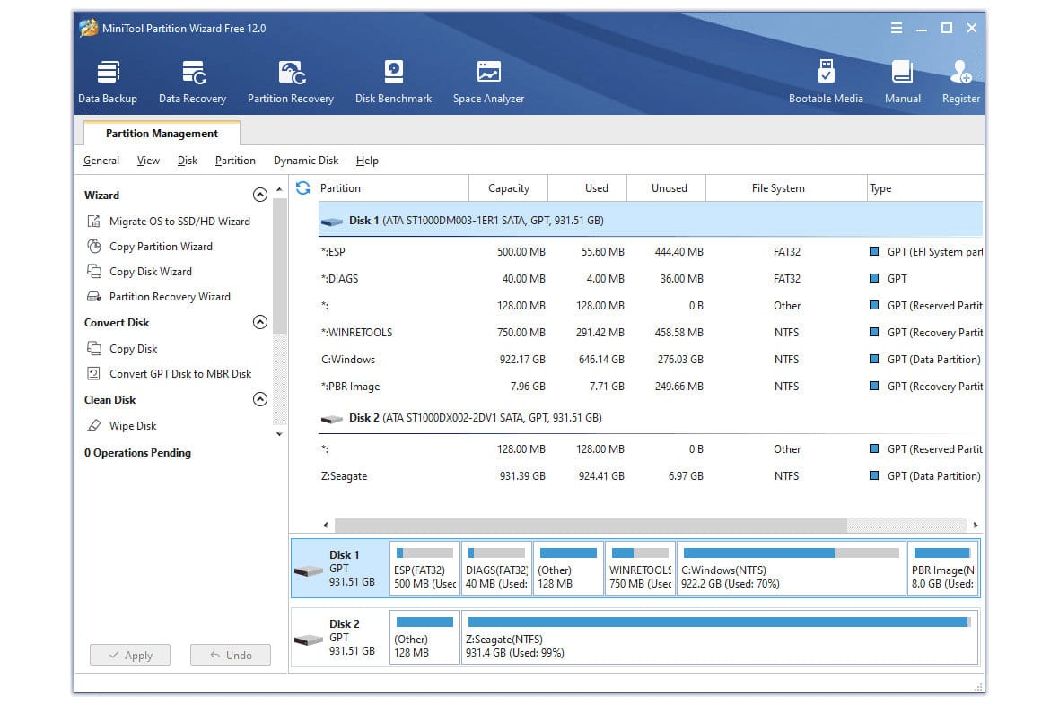 Minitool partition wizard