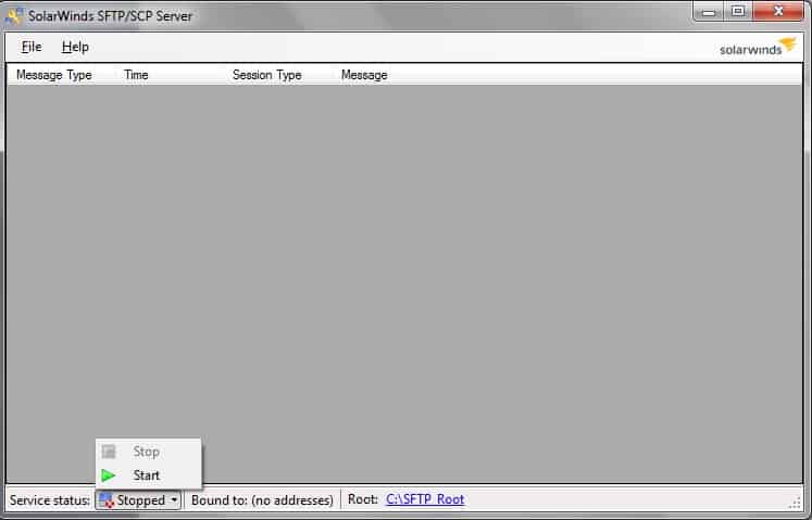 SolarWinds SFTP server